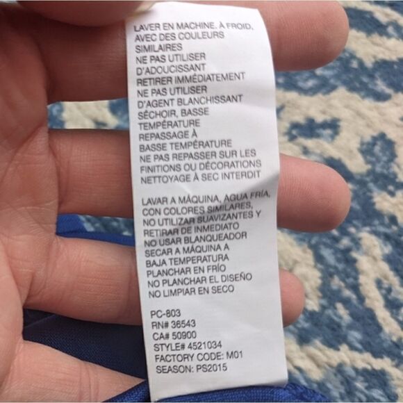 Izod Golf blue striped polo buttons golfing spring summer shirt small - Picture 6 of 8